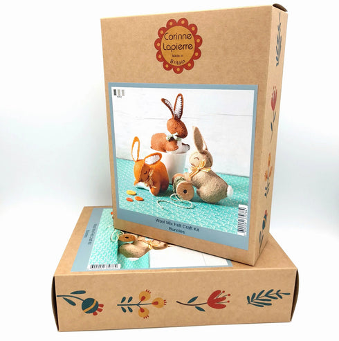 Corinne Lapierre: Filtkaniner / Bunnies Felt Craft Kit