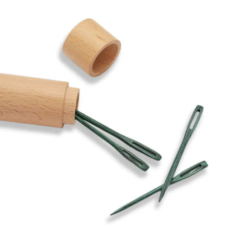 Knit Pro: Mindful stoppnålar av trä i ask med lock