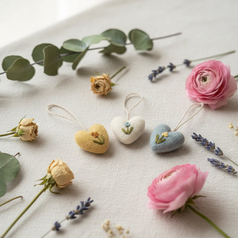 Gry&Sif Mini-Herzchen mit Blumen