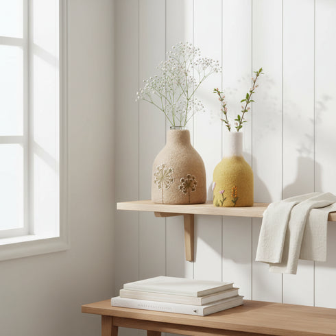 Gry&Sif Vasen beige & gelb - Wohnkontext